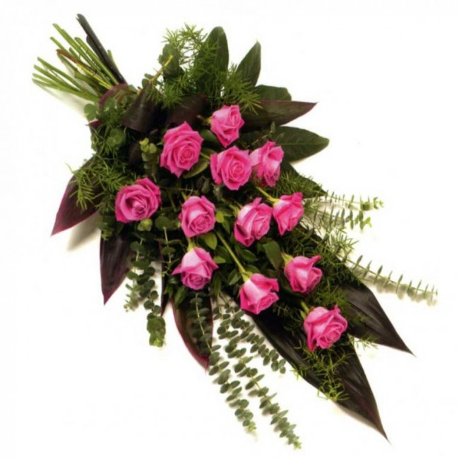 Букет цветов "Розовые розы на похороны" Букет цветов "Розовые розы на похороны"